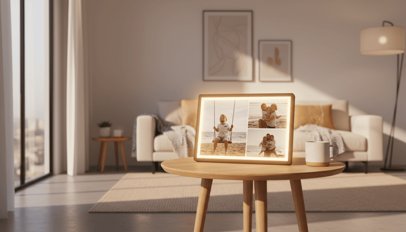 VPhoto digital frame in a living room