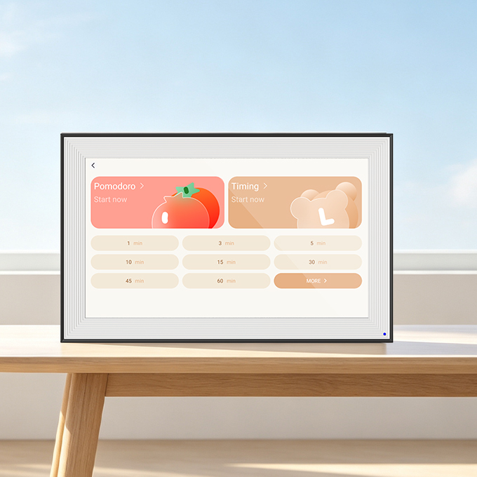 VPhoto frame Pomodoro Timer display